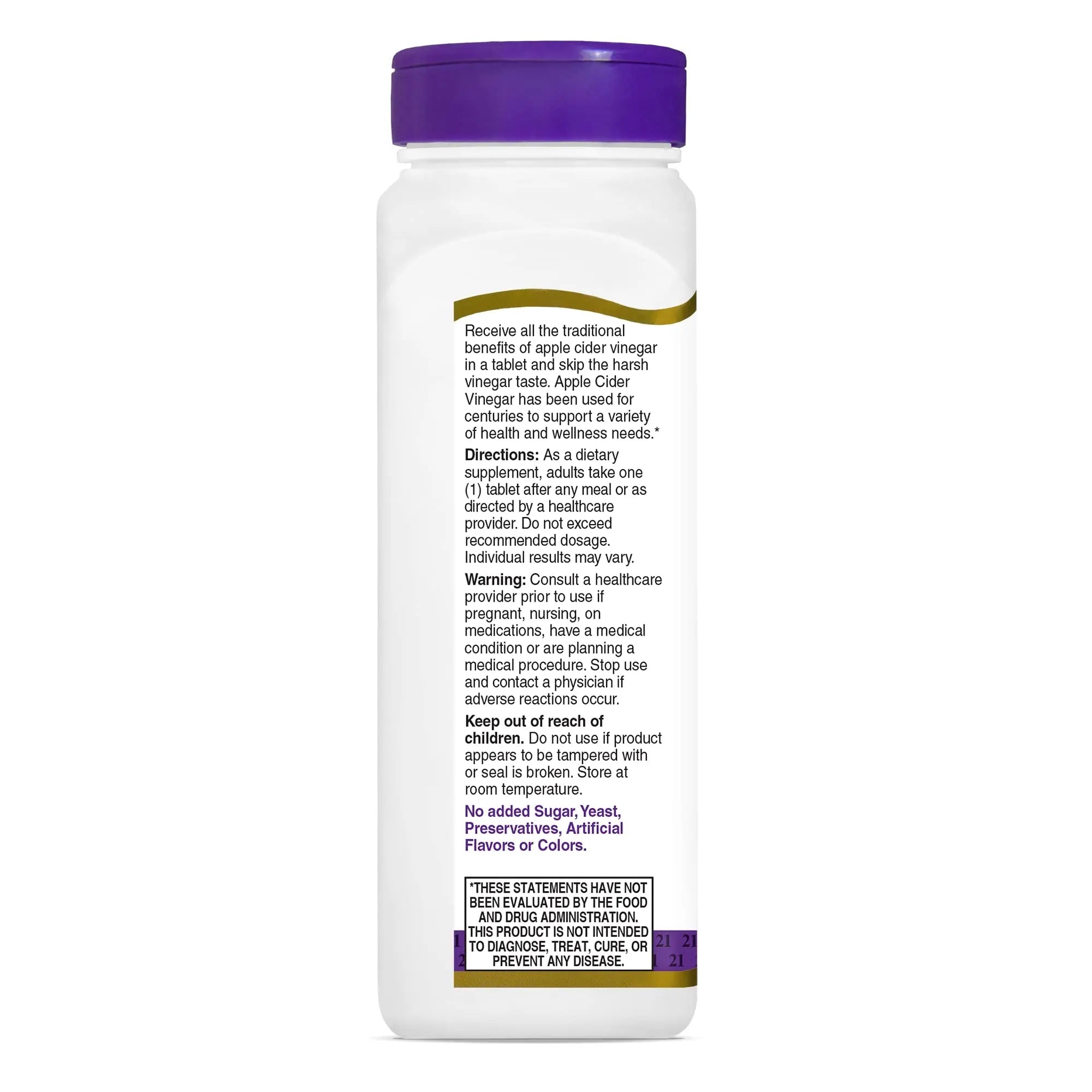 21st Century Apple Cider Vinegar 300mg Tablets, 250 Count - TrustMedUSA