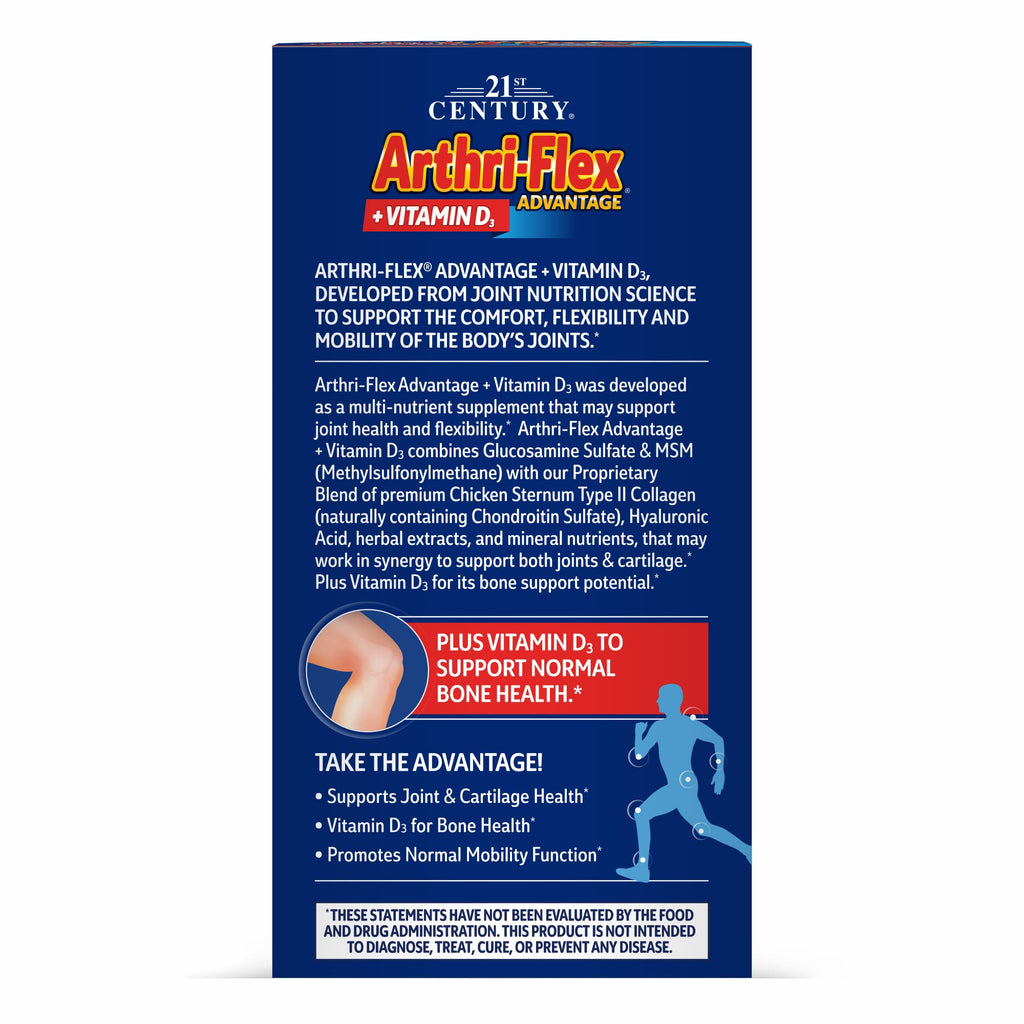 21st Century Arthri-Flex Advantage® + Vitamin D3, 120 Coated Tablets - TrustMedUSA