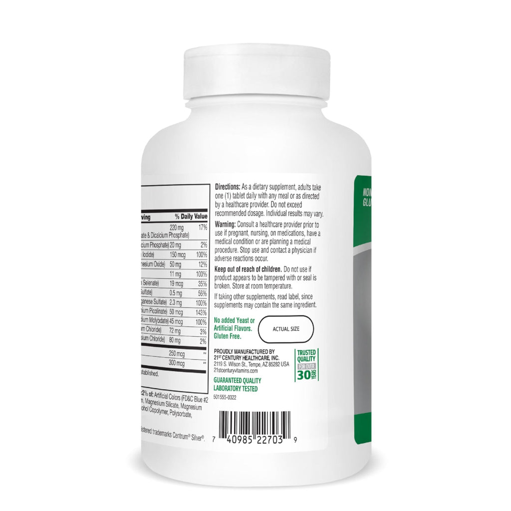 21st Century Sentry Senior Tablets, 265 Count - TrustMedUSA
