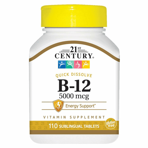 21st Century Vitamin B12 5000mcg High Potency Tablets 110ct - Maple Wellness Supplements