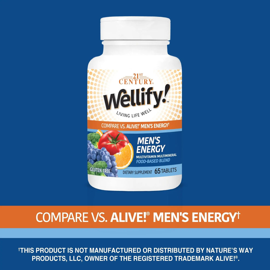 21st Century Wellify Men's Energy Multivitamins with Minerals, 65 Count - TrustMedUSA