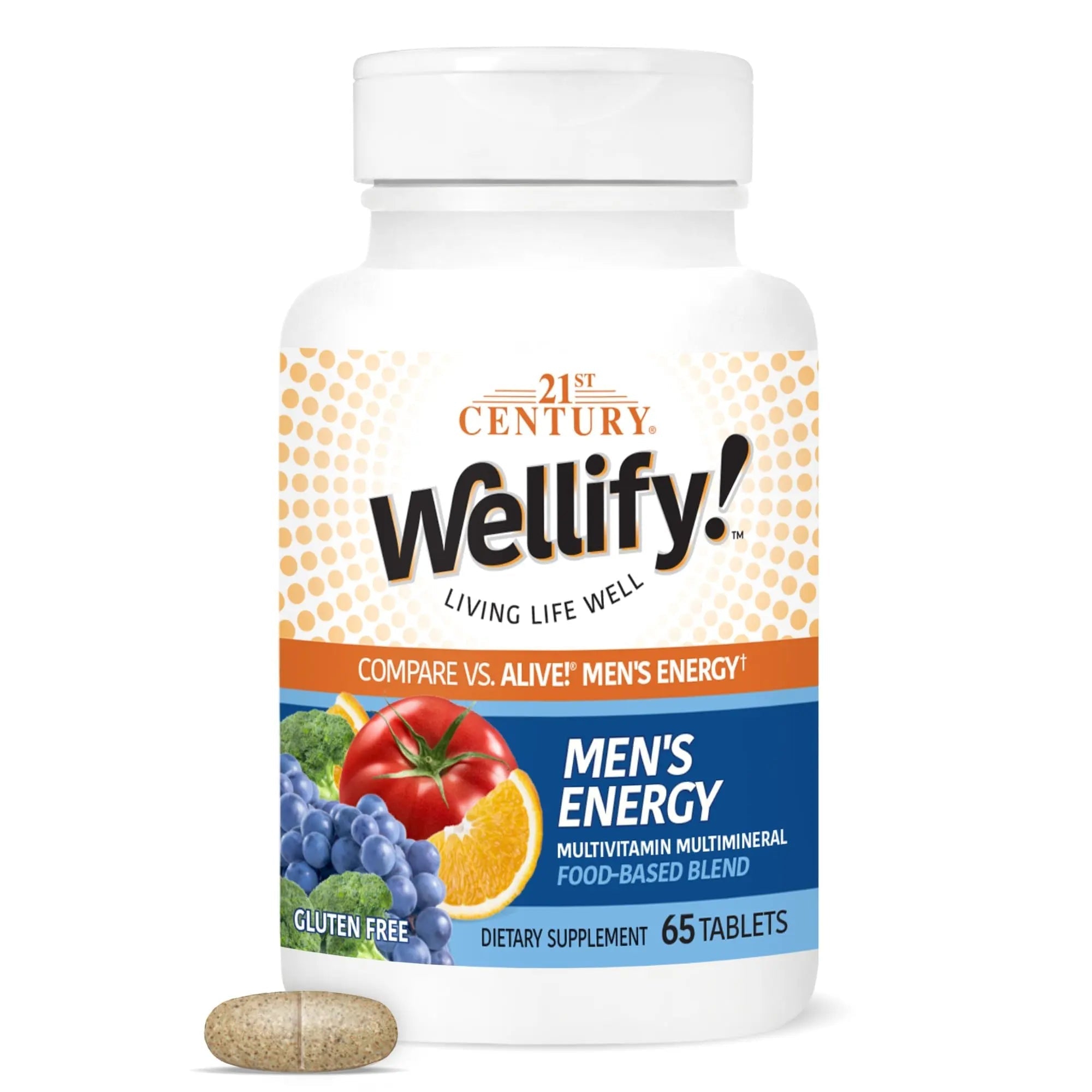 21st Century Wellify Men's Energy Multivitamins with Minerals, 65 Count - TrustMedUSA