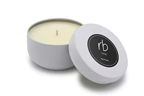 Rosbas Candle, Fraser Fir Scented, Natural Soy Wax, White Metallic Tin, 6 oz, Cotton Wick, Long Burn Time rosbas Au supplements