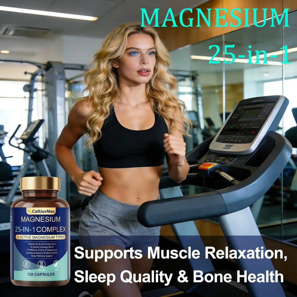 25-in-1 Magnesium Complex | Multi-Form Absorbable Blend for Daily Nutritional Support, 120 Vegan Caps (1) - TrustMedUSA