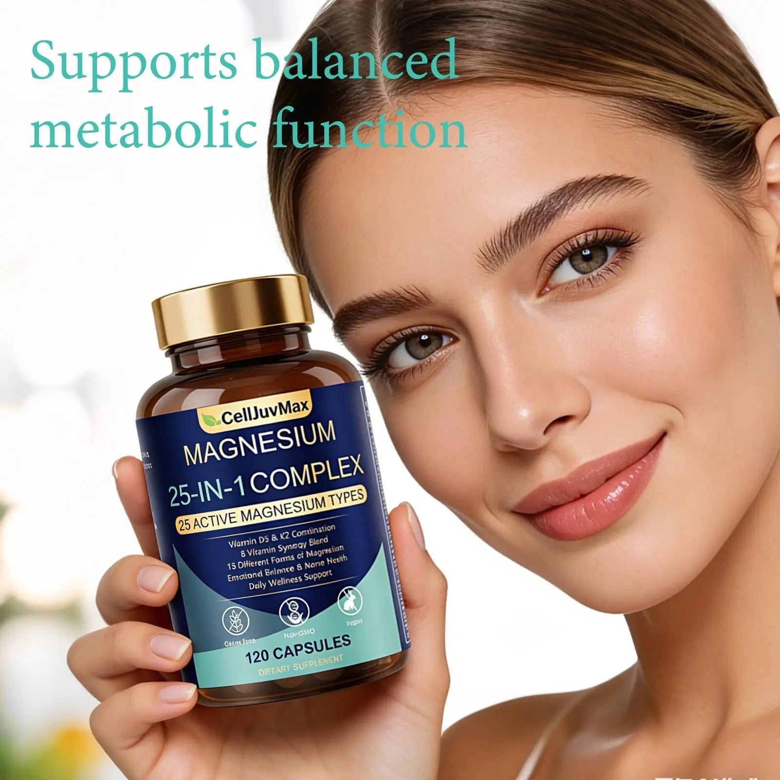 25-in-1 Magnesium Complex | Multi-Form Absorbable Blend for Daily Nutritional Support, 120 Vegan Caps (1) - TrustMedUSA