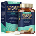25-in-1 Magnesium Complex with Methylated B Complex Magnesium Glycinate Citrate Malate Taurate Gluconate Aspartate Carbonate D3 K2, Magnesium Supplement - TrustMedUSA
