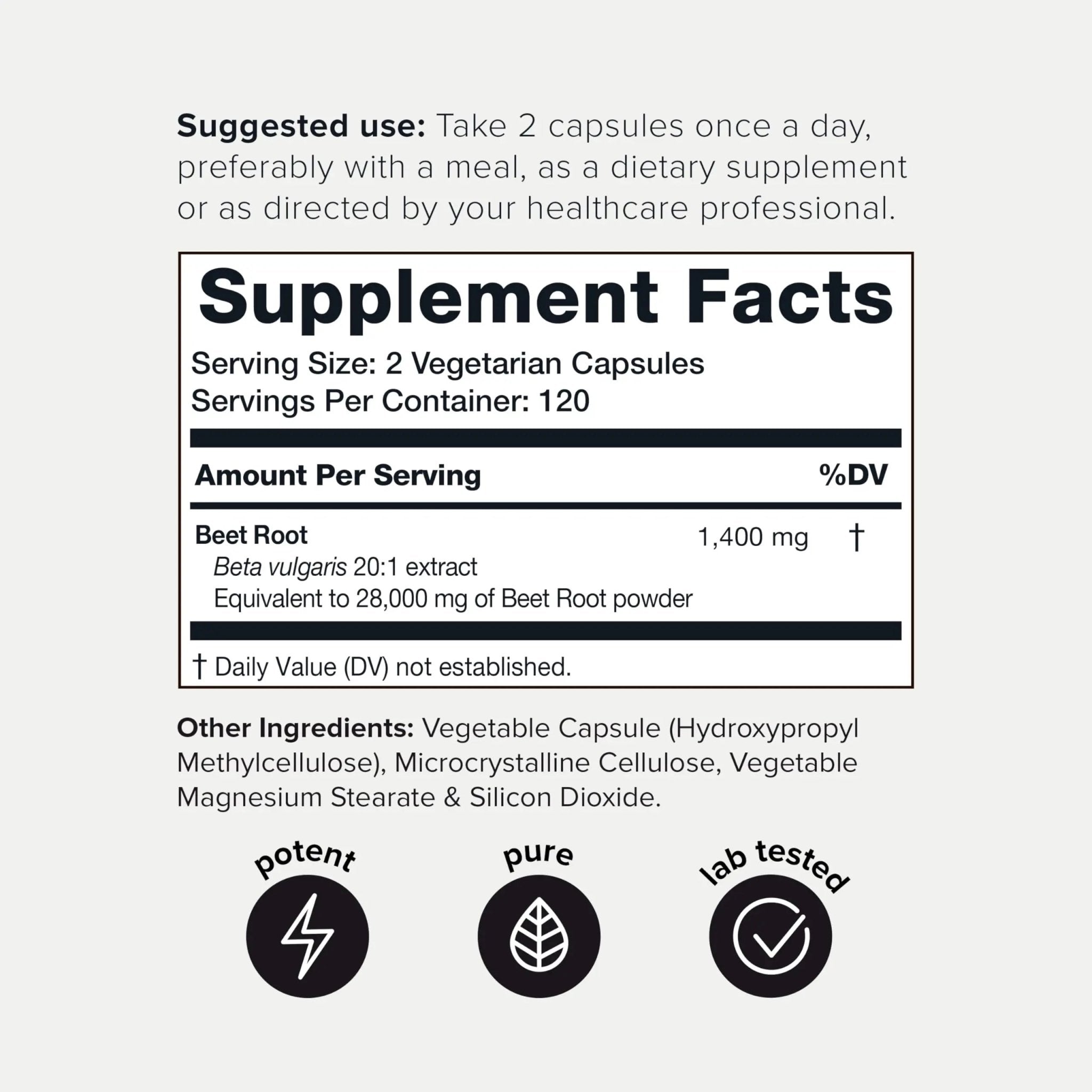28,000mg 20x Concentrated Extract Beet Root Capsules - Natural Nitric Oxide Booster - TrustMedUSA