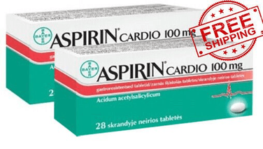 2pcs /56 Tablets Aspirin Cardio 100mg - Heart Health Care Gastro Resistant - TrustMedUSA