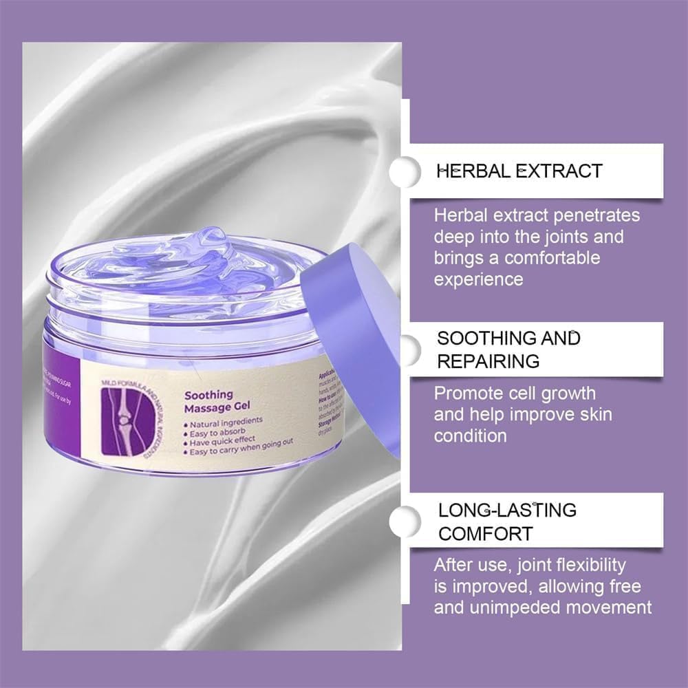 2PCS Joint Purple Gel, Purple Relief Soothing Massage Cream,Joint Activities Throughout The Body, Soothes Knees, Lumbar, Neck, Hands, and Feet - TrustMedUSA