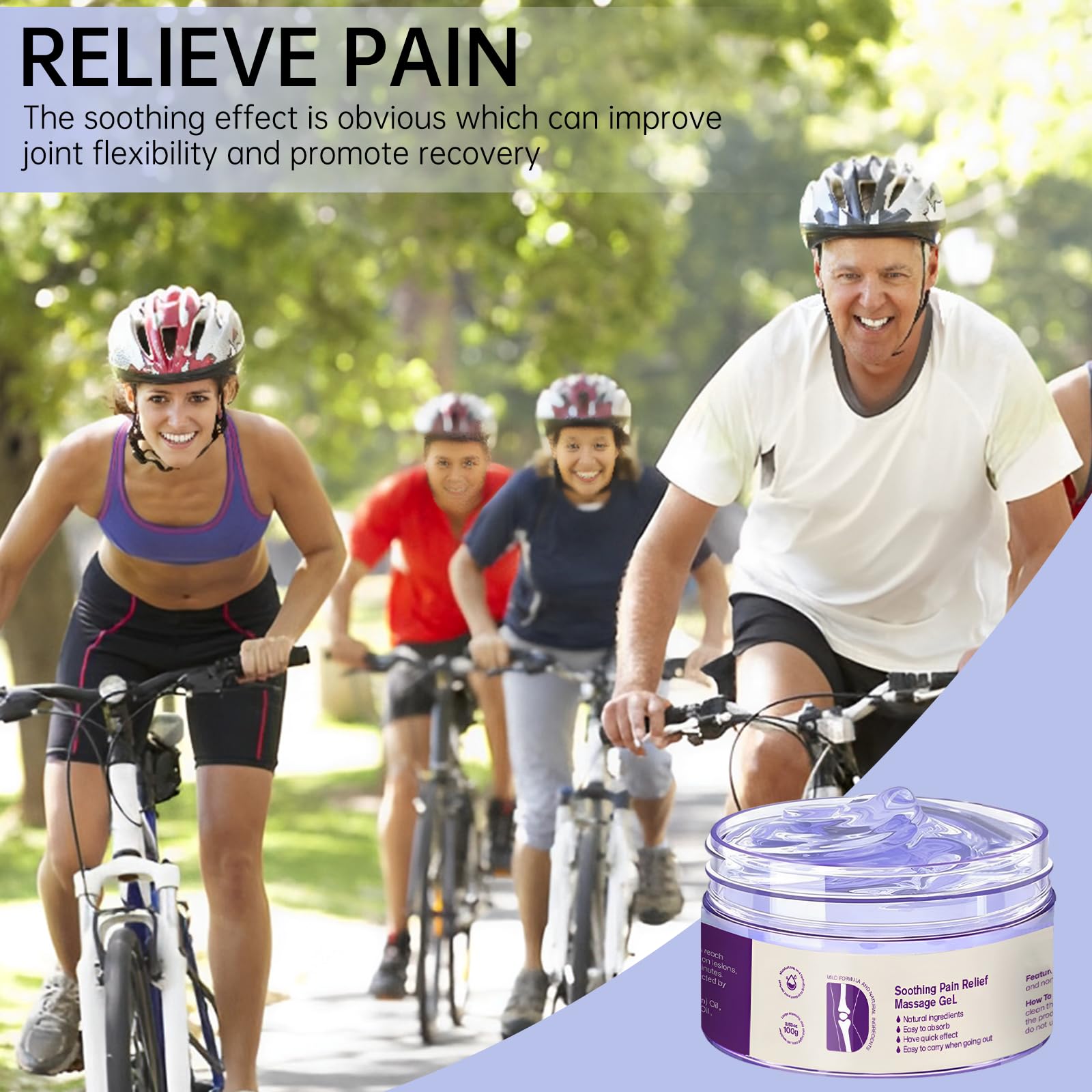 2PCS Kresin Joint Pain Gel Purple Gel,Soothing Pain Relief MassageGel,Purple Joint Repair Cream,Effective Soothesfor Back, Neck, Hands, and Feet - TrustMedUSA