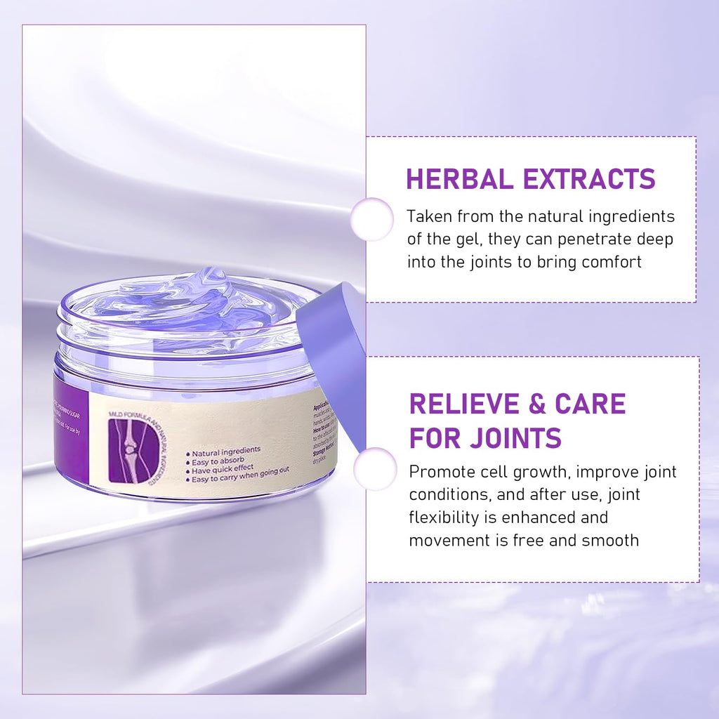 2PCS Soothing Relief Massage Gel, Joint Gel Purple Gel Cooling Activities Throughout The Body, Soothing Knees, Lumbar, Neck, Back, Shoulders, Hands, and Feet - TrustMedUSA