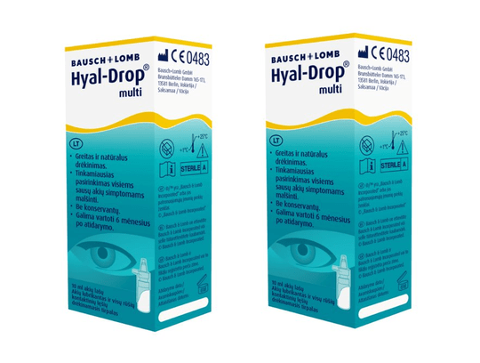 2pcs/20ml Hyal Multi Eye Drops/Tired,Red and Dry Eyes,Moisturizes,Soothes - TrustMedUSA