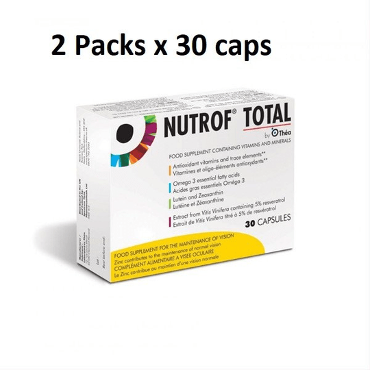2x 30 NUTROF TOTAL, for vision preservation, 30 soft gelatin capsules - TrustMedUSA