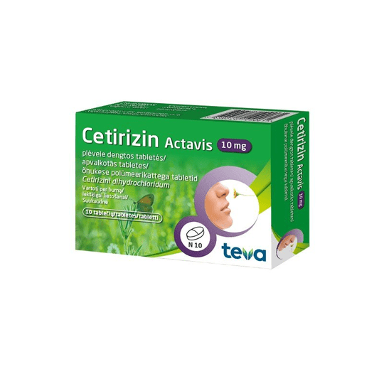 2x CETIRIZIN Actavis 10mg Tablets 10s - Seasonal Allergic Rhinitis - TrustMedUSA