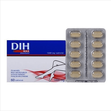 2x DIH MAX Comfort 1000mg 60 Tabs Diosminum - leg swelling, varicose 120 Tabs - TrustMedUSA