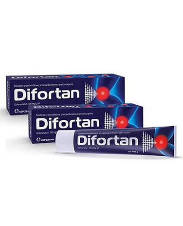 2x100g Difortan gel for the treatment of muscle pain 100mg/g - TrustMedUSA