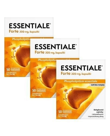 3 boxes Essentiale FORTE 300 mg, 3×50 caps Liver Protection, Health, Detox - TrustMedUSA