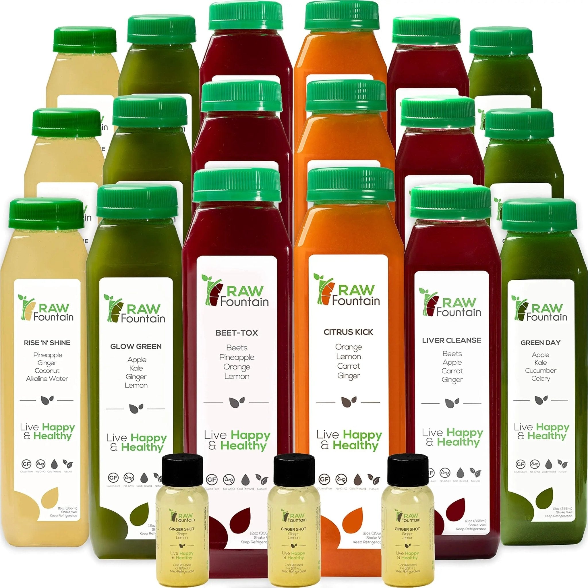 3 Day Juice Cleanse by Raw Fountain, All Natural Raw Detox Cleanse, Liquid Juice Diet - TrustMedUSA