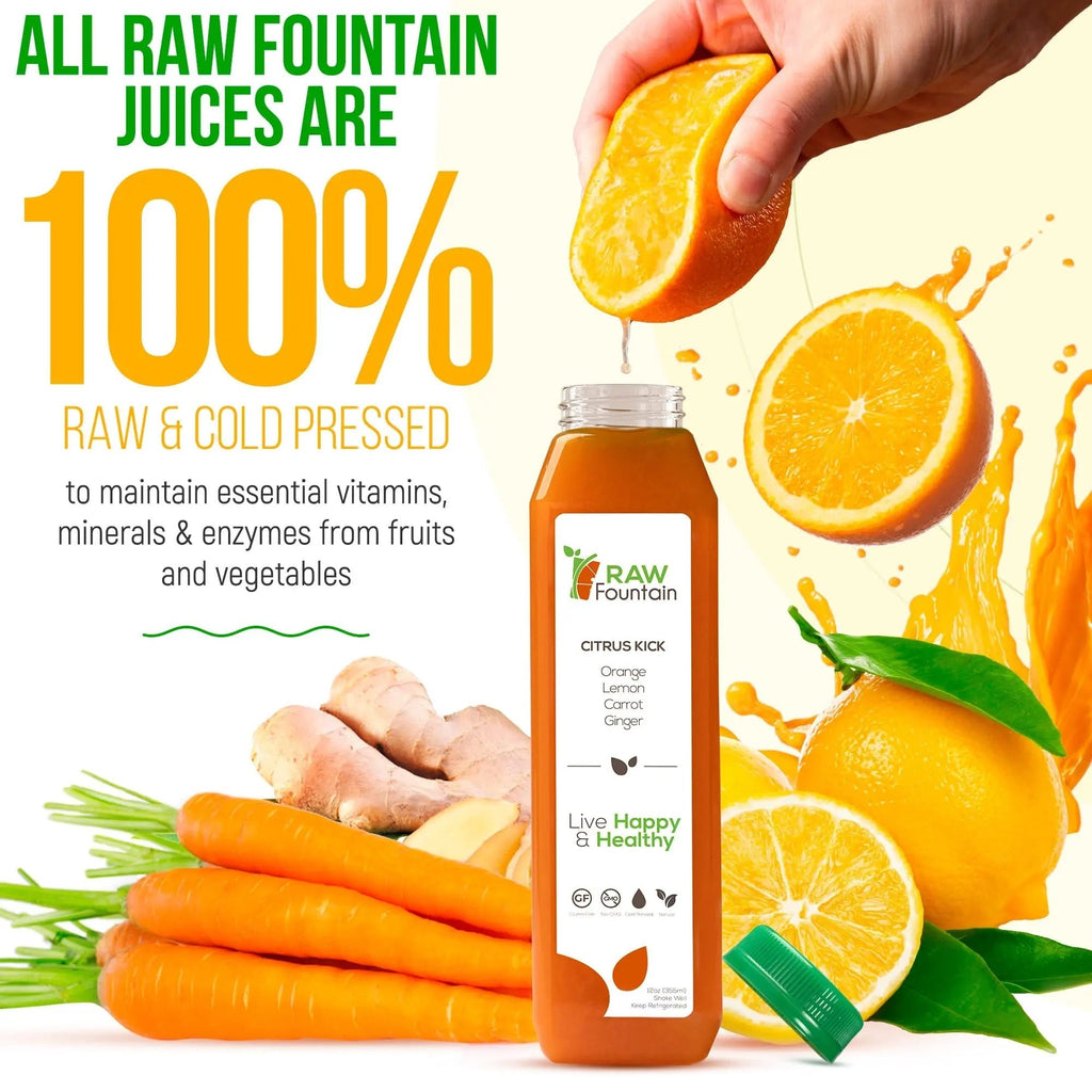 3 Day Juice Cleanse by Raw Fountain, All Natural Raw Detox Cleanse, Liquid Juice Diet - TrustMedUSA