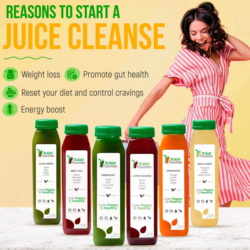 3 Day Juice Cleanse by Raw Fountain, All Natural Raw Detox Cleanse, Liquid Juice Diet - TrustMedUSA