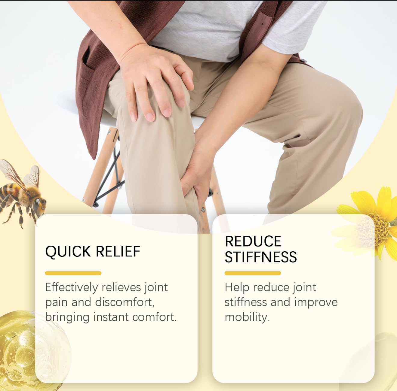 3 Diamonds Bee Venom Cream, Natural Joint & Bone Soothing Ointment for Back, Knees, Hands, Neck & Feet – Fast Absorbing Bee Venom Cream – 60g/2.12oz - TrustMedUSA