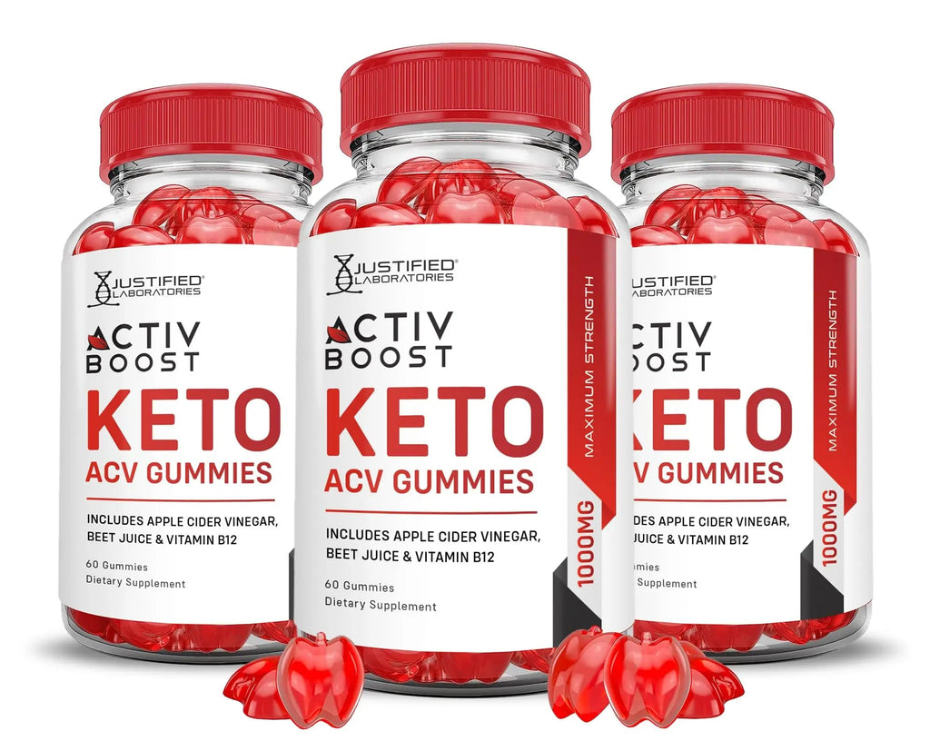 (3 Pack) Activboost Keto ACV Gummies Advanced Formula 1000MG Active Boost - TrustMedUSA