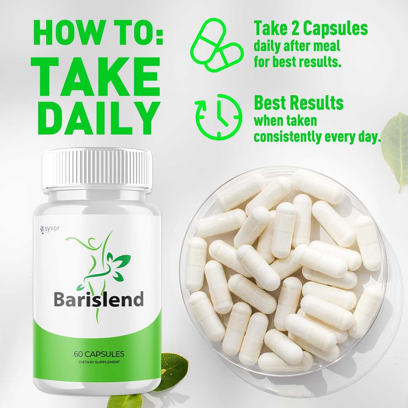 (3 Pack) Barislend Capsules, Official Barislend Pink Salt Pills with All Natural Ingredients, Bari-Slend Advanced Formula Vitamin Pills for Health and Wellness Support for Men and Women (180 Capsules) - TrustMedUSA