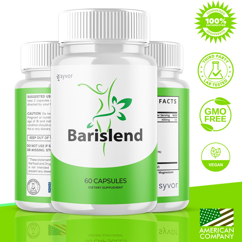 (3 Pack) Barislend Capsules, Official Barislend Pink Salt Pills with All Natural Ingredients, Bari-Slend Advanced Formula Vitamin Pills for Health and Wellness Support for Men and Women (180 Capsules) - TrustMedUSA