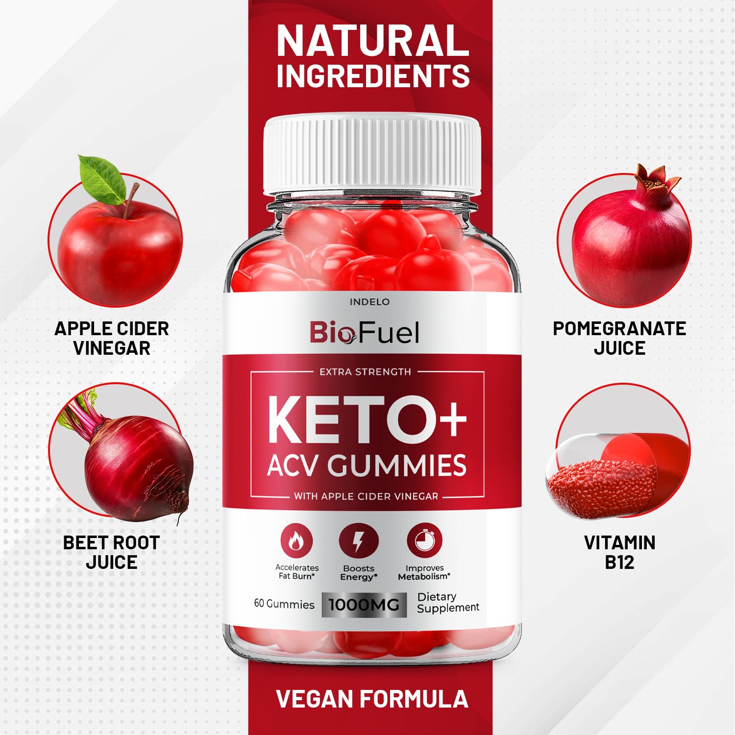 (3 Pack) Bio Fuel Keto ACV Gummies - Advanced Formula BioFuel Keto Plus ACV Gummies Apple Cider Vinegar Bio Fuel ACV, Weight Management Gummies Dietary Supplement Reviews Men Women (180 Gummies) - TrustMedUSA