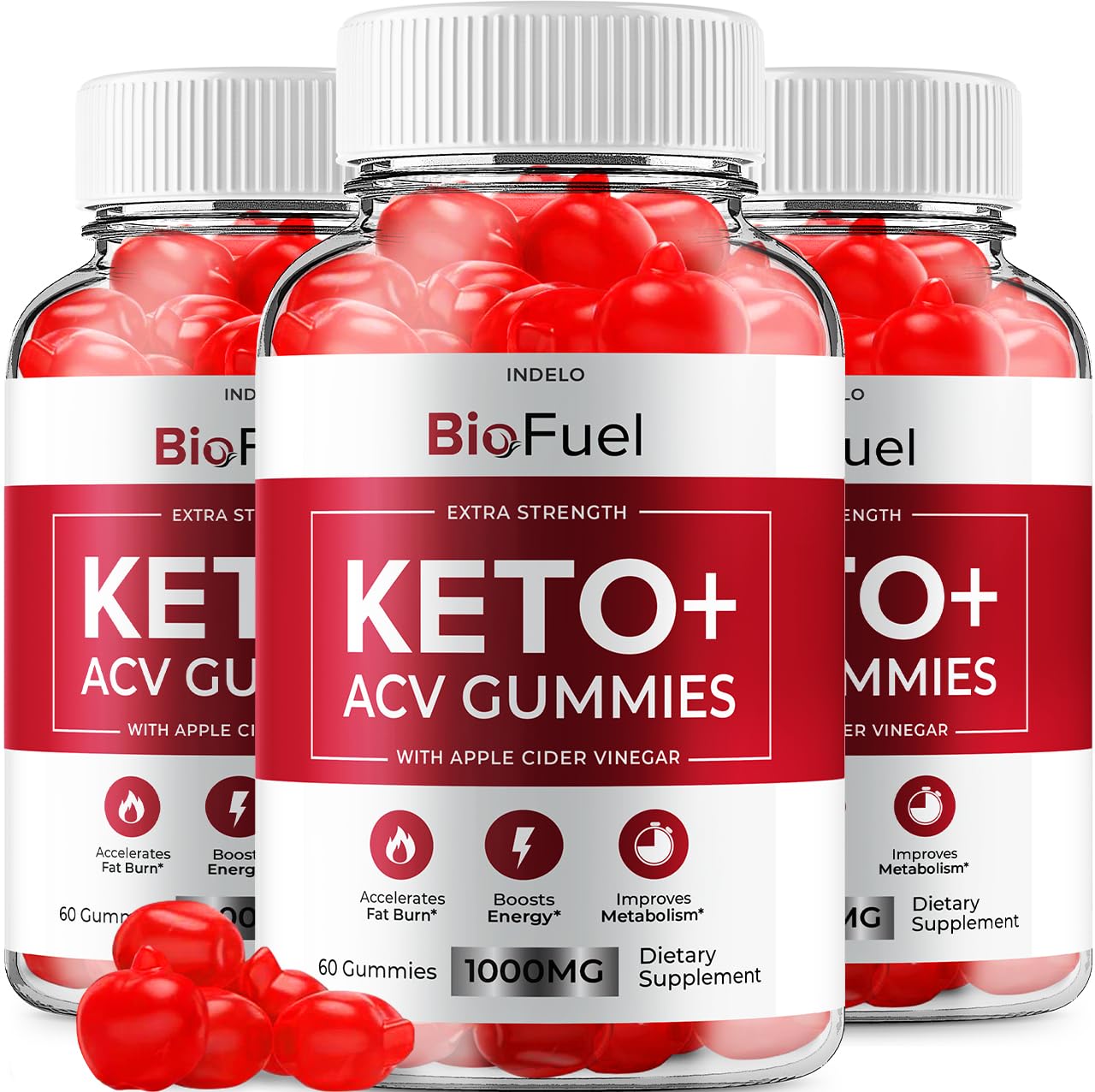 (3 Pack) Bio Fuel Keto ACV Gummies - Advanced Formula BioFuel Keto Plus ACV Gummies Apple Cider Vinegar Bio Fuel ACV, Weight Management Gummies Dietary Supplement Reviews Men Women (180 Gummies) - TrustMedUSA