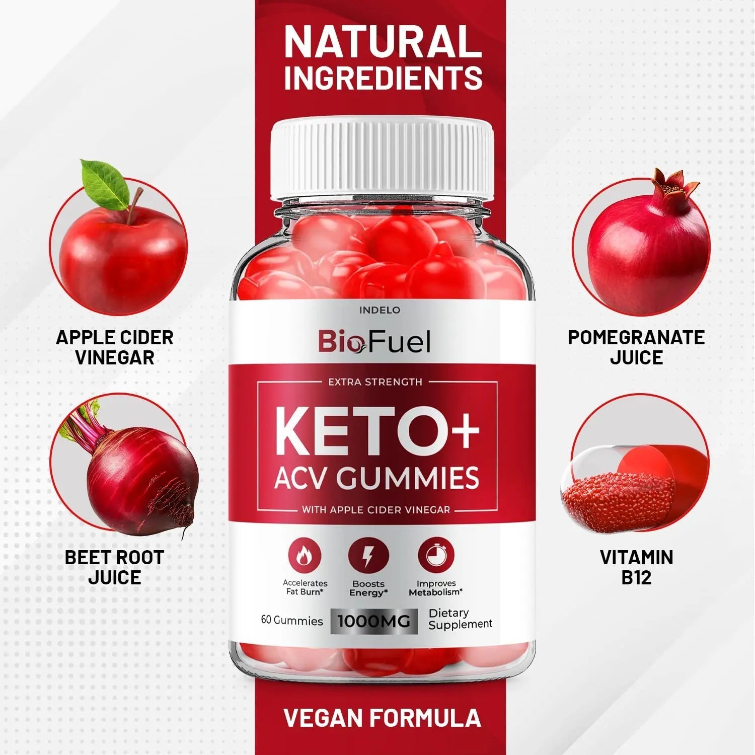 (3 Pack) Bio Fuel Keto ACV Gummies - Advanced Formula BioFuel Keto Plus ACV Gummies Apple Cider Vinegar Bio Fuel ACV, Weight Management Gummies Dietary Supplement Reviews Men Women (180 Gummies) - TrustMedUSA