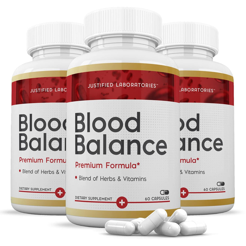 (3 Pack) Blood Balance Advanced Formula 688MG Supplement Pills 180 Capsules - TrustMedUSA