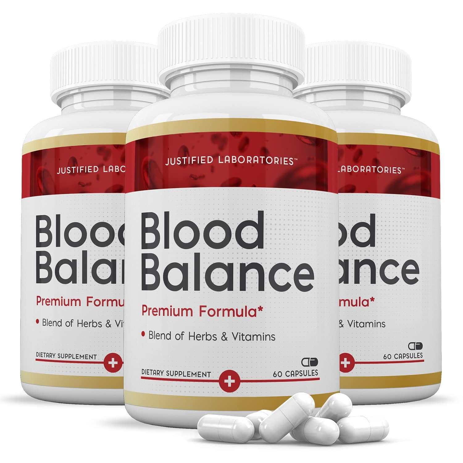 (3 Pack) Blood Balance Advanced Formula 688MG Supplement Pills 180 Capsules - TrustMedUSA