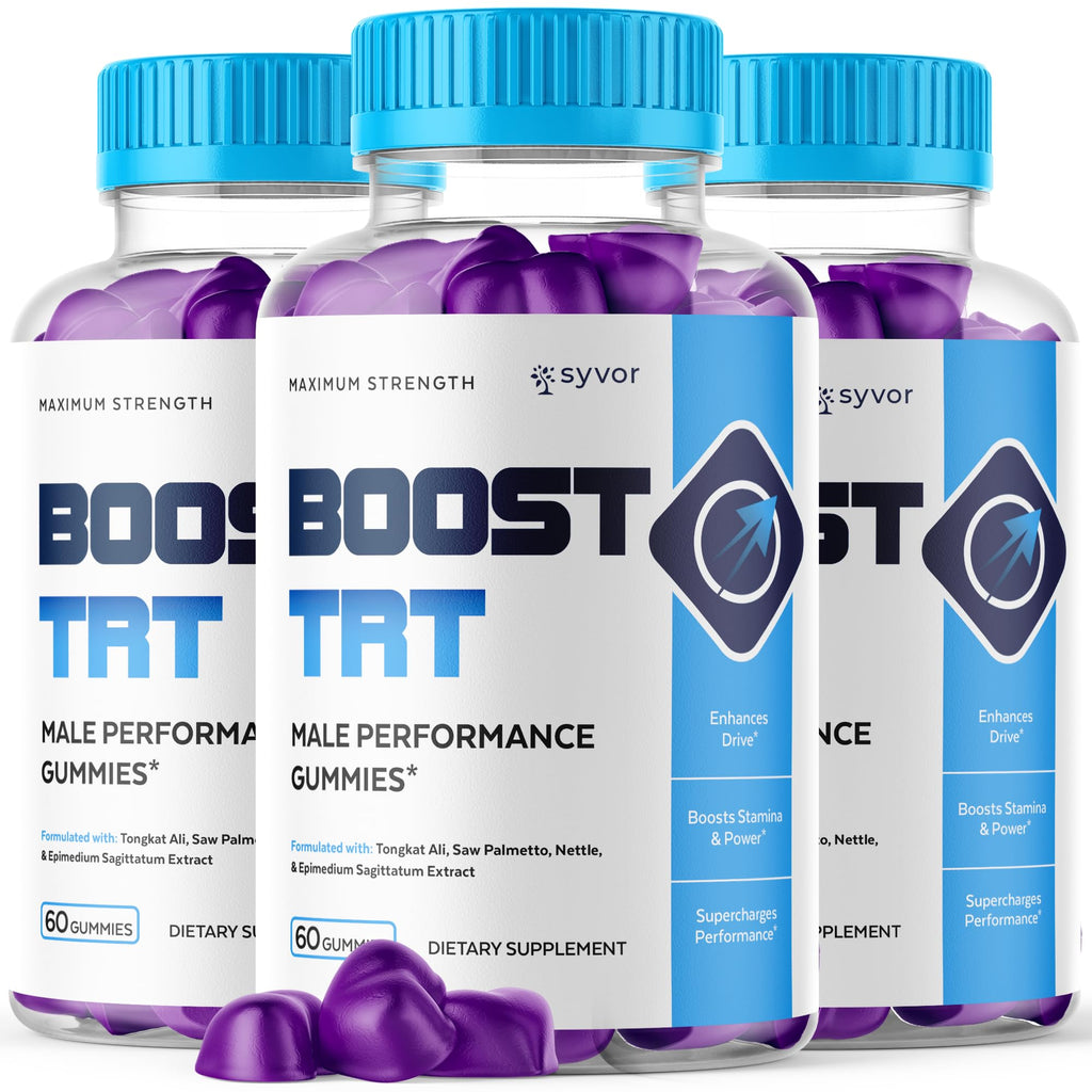 (3 Pack) Boost TRT Gummies for Men, Official Boost TRT Male Performance Gummys with Natural Ingredients, Advanced BoostTRT Men's Gummy Supplement with Maximum Strength Premium Vitamins (180 Gummies) - TrustMedUSA