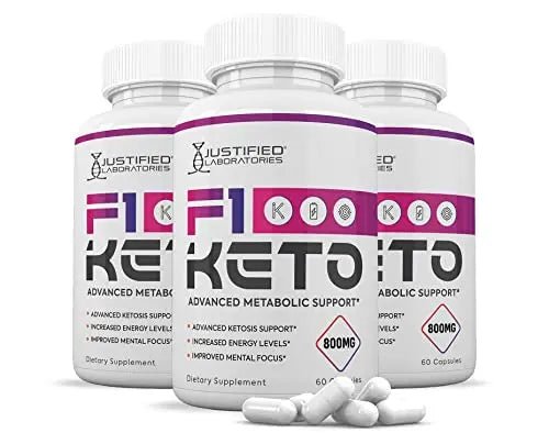 (3 Pack) F1 Keto Pills 800MG Includes goBHB Exogenous Ketones Advanced Ketosis - TrustMedUSA