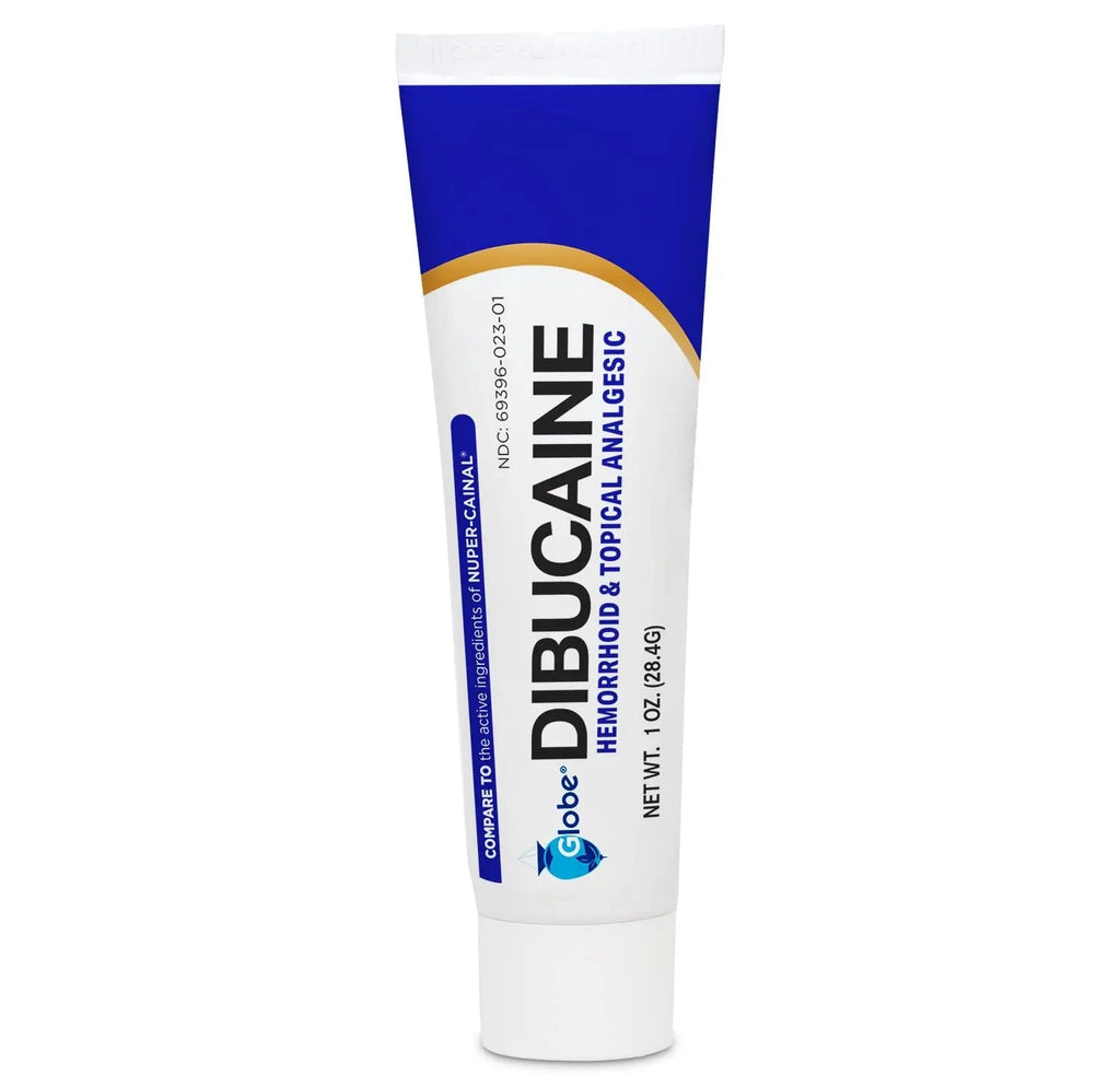 (3 Pack) Globe Dibucaine 1% Hemorrhoid Treatment Ointment - 1 Oz Rapid Numbing Relief, Hemorrhoid Treatment from Itch and Burn - TrustMedUSA