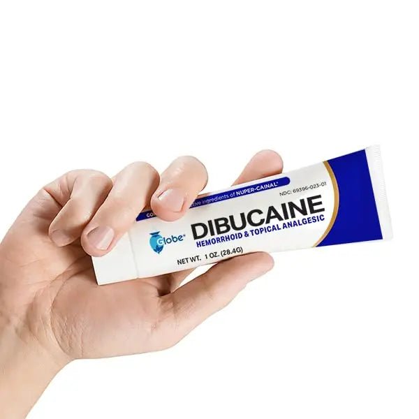 (3 Pack) Globe Dibucaine 1% Hemorrhoid Treatment Ointment - 1 Oz Rapid Numbing Relief, Hemorrhoid Treatment from Itch and Burn - TrustMedUSA