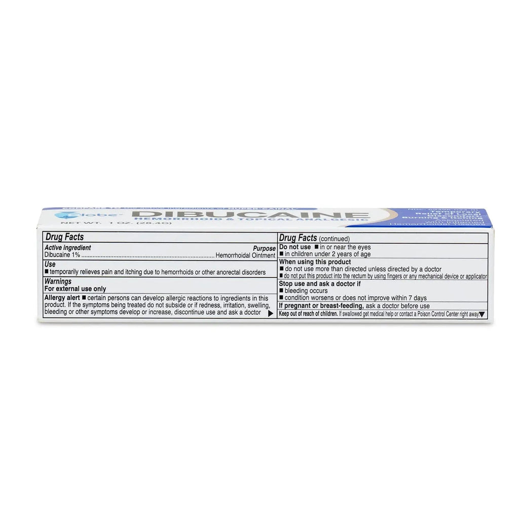 (3 Pack) Globe Dibucaine 1% Hemorrhoid Treatment Ointment - 1 Oz Rapid Numbing Relief, Hemorrhoid Treatment from Itch and Burn - TrustMedUSA