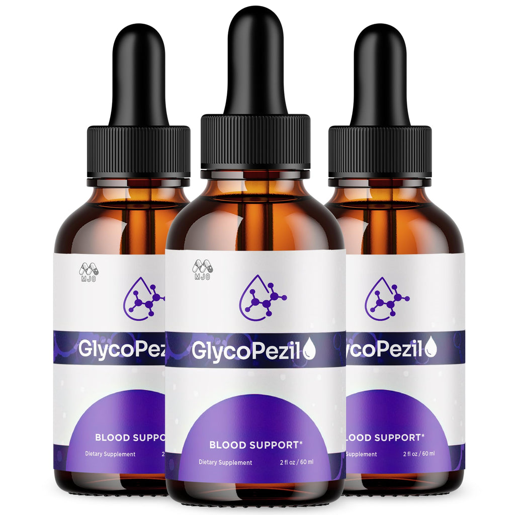 (3 Pack) Glycopezil Drops, Official Glycopezil Blood Health Support Drops with All Natural Ingredients, Advanced Health & Wellness Support Formula with Premium Vitamins for Women & Men (90 Servings) - TrustMedUSA