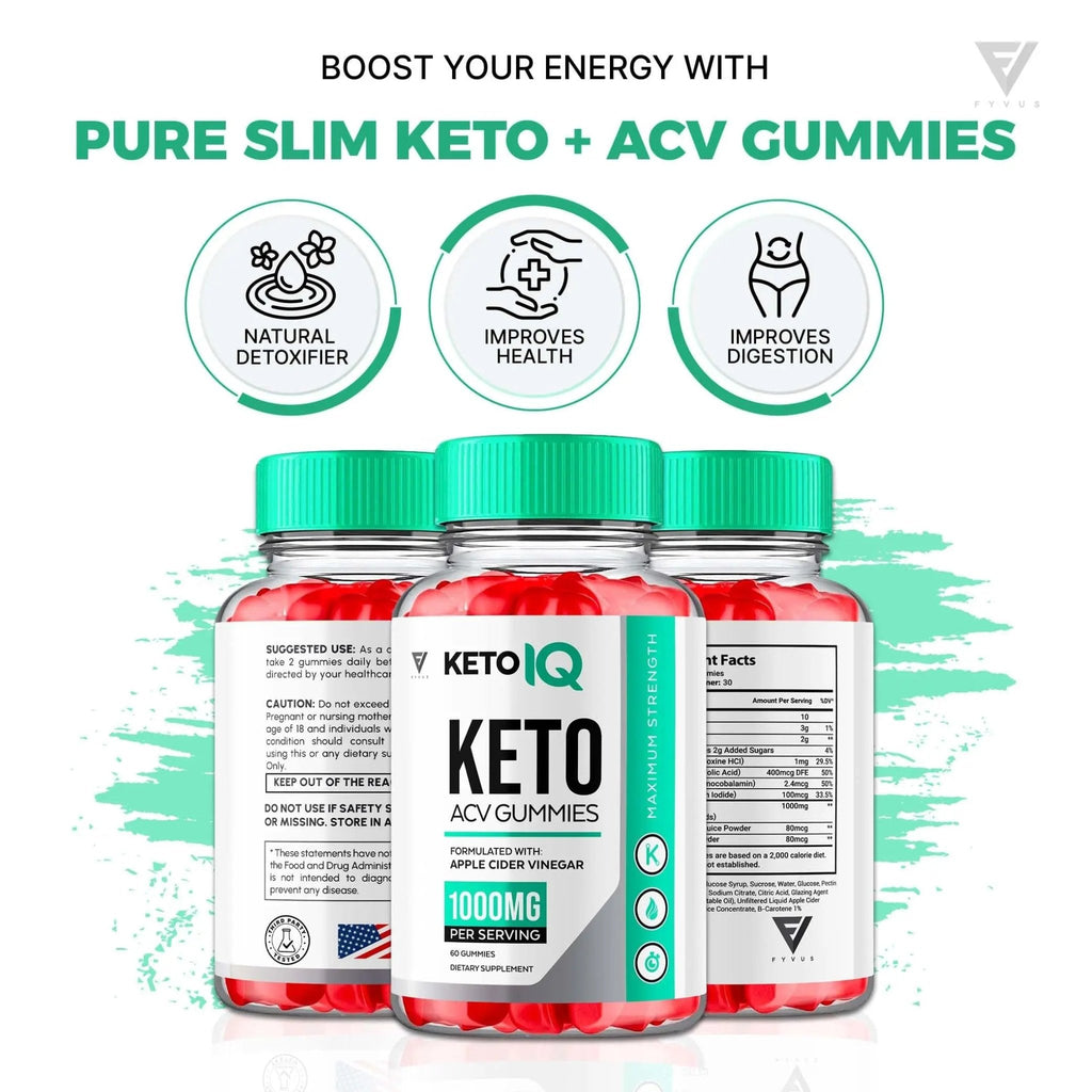 (3 Pack) Keto IQ KetoIQ Keto ACV Gummies, Keto IQ ACV Gummies Advanced Weight Loss - TrustMedUSA