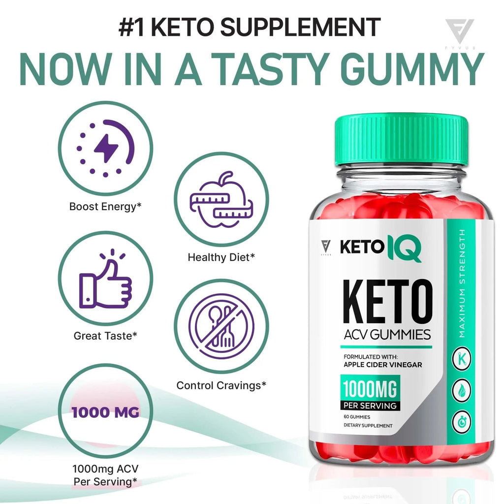 (3 Pack) Keto IQ KetoIQ Keto ACV Gummies, Keto IQ ACV Gummies Advanced Weight Loss - TrustMedUSA