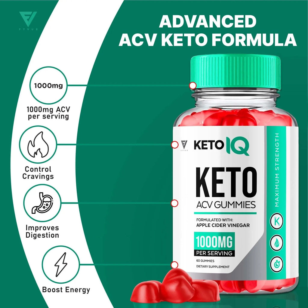 (3 Pack) Keto IQ KetoIQ Keto ACV Gummies, Keto IQ ACV Gummies Advanced Weight Loss - TrustMedUSA