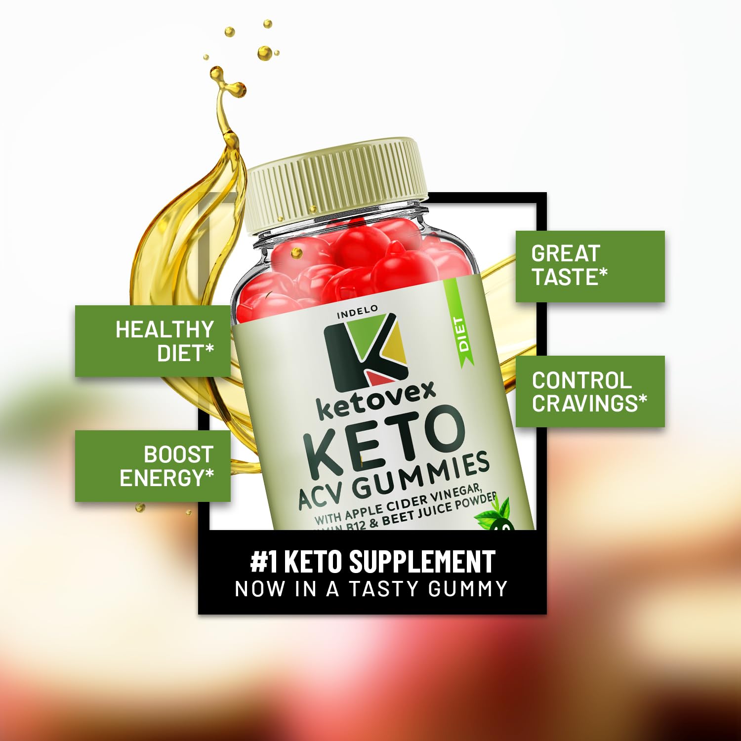 (3 Pack) Ketovex Keto BHB Gummies Advanced Formula, Ketovex BHB Weight Management ACV Gummies Reviews, Ketovex ACV Keto Vex BHB Gummy Gomitas Ketosis, Ketovex Gummies, B12 (180 Gummies) - TrustMedUSA