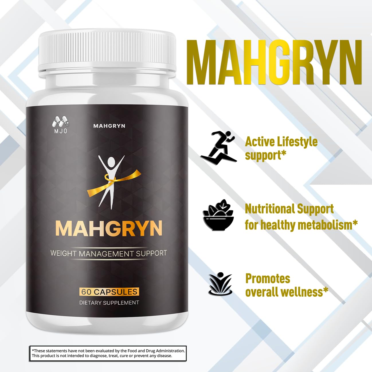 (3 Pack) Mahgryn Capsules, Official Mahgryn Pills with All Natural Ingredients, Advanced Overall Health and Wellness Vitamin Supplement Formula for Maximum Strength Multivitamin Support (180 Capsules) - TrustMedUSA