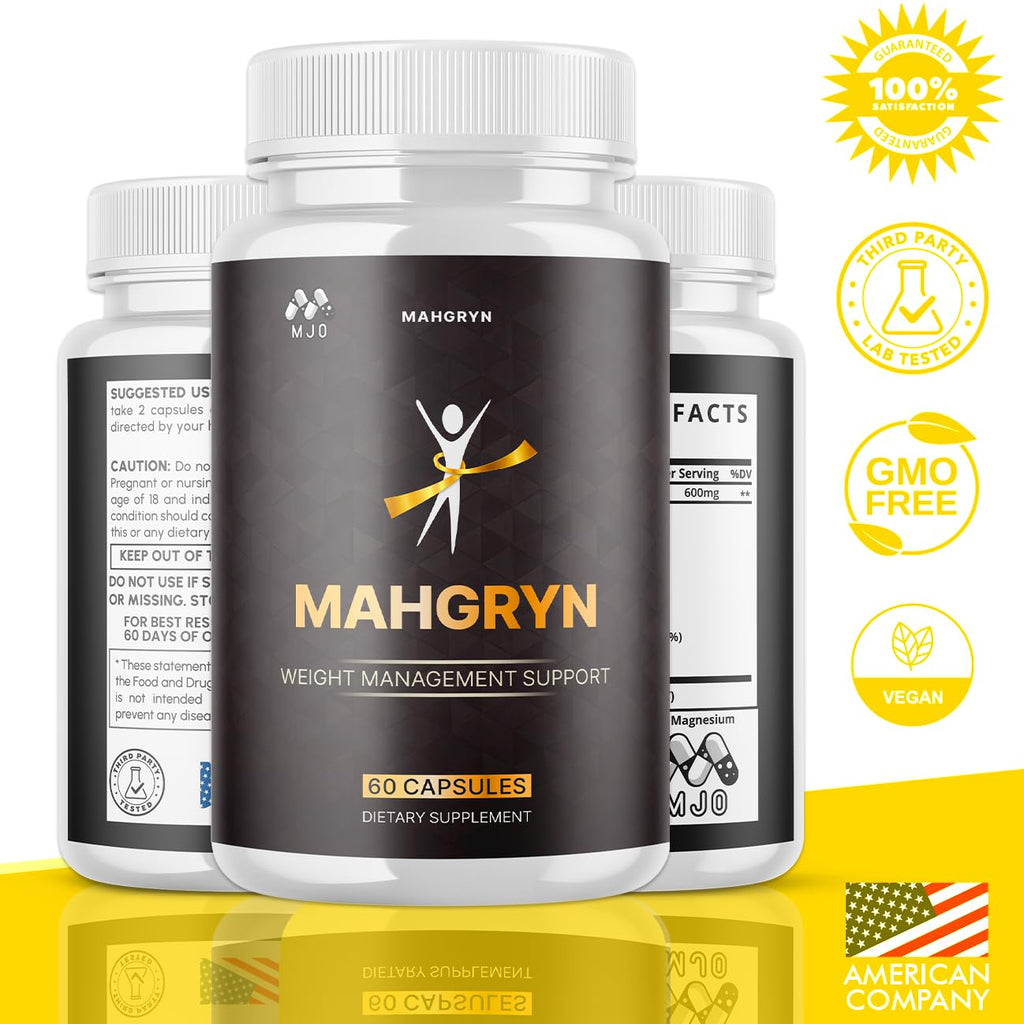 (3 Pack) Mahgryn Capsules, Official Mahgryn Pills with All Natural Ingredients, Advanced Overall Health and Wellness Vitamin Supplement Formula for Maximum Strength Multivitamin Support (180 Capsules) - TrustMedUSA