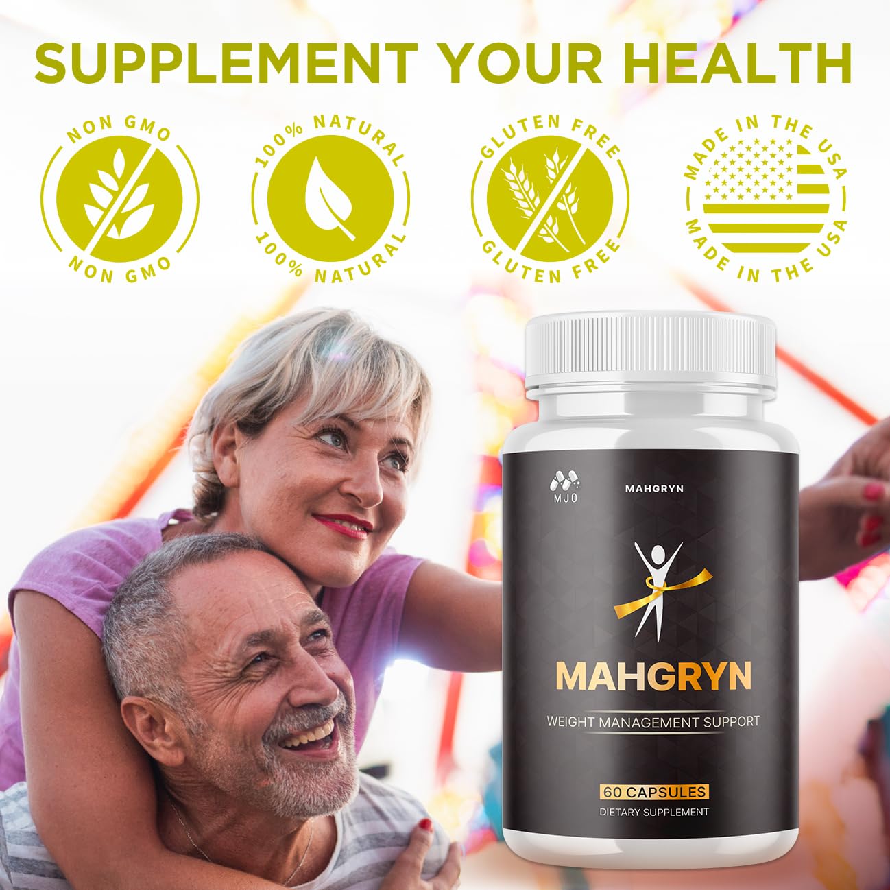 (3 Pack) Mahgryn Capsules, Official Mahgryn Pills with All Natural Ingredients, Advanced Overall Health and Wellness Vitamin Supplement Formula for Maximum Strength Multivitamin Support (180 Capsules) - TrustMedUSA