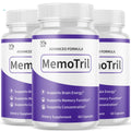 (3 Pack) Memotril Capsules, Official Memo Tril Supplement Pills with All Natural Ingredients, Advanced Memotril for Brain Health & Wellness Support with Premium Vitamins for Women & Men (180 Capsules) - TrustMedUSA