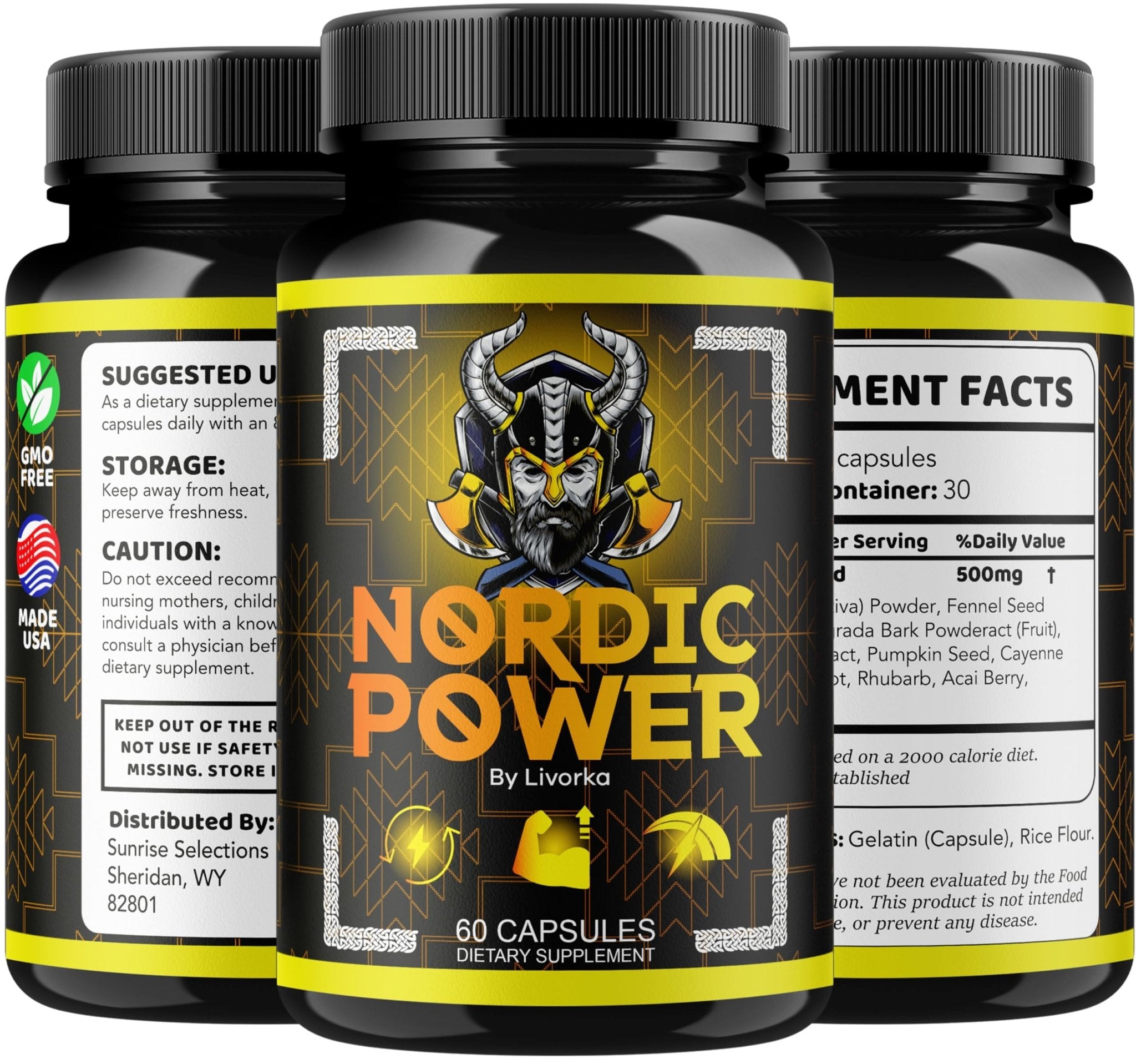 (3 Pack) Nordic Power Capsules - Official Nordic Power for Men, Advanced Formula Nordic Power Pills for Men, All Natural Premium Supplement Support Nordic Power Review, 180 Capsules for 3 Months - TrustMedUSA
