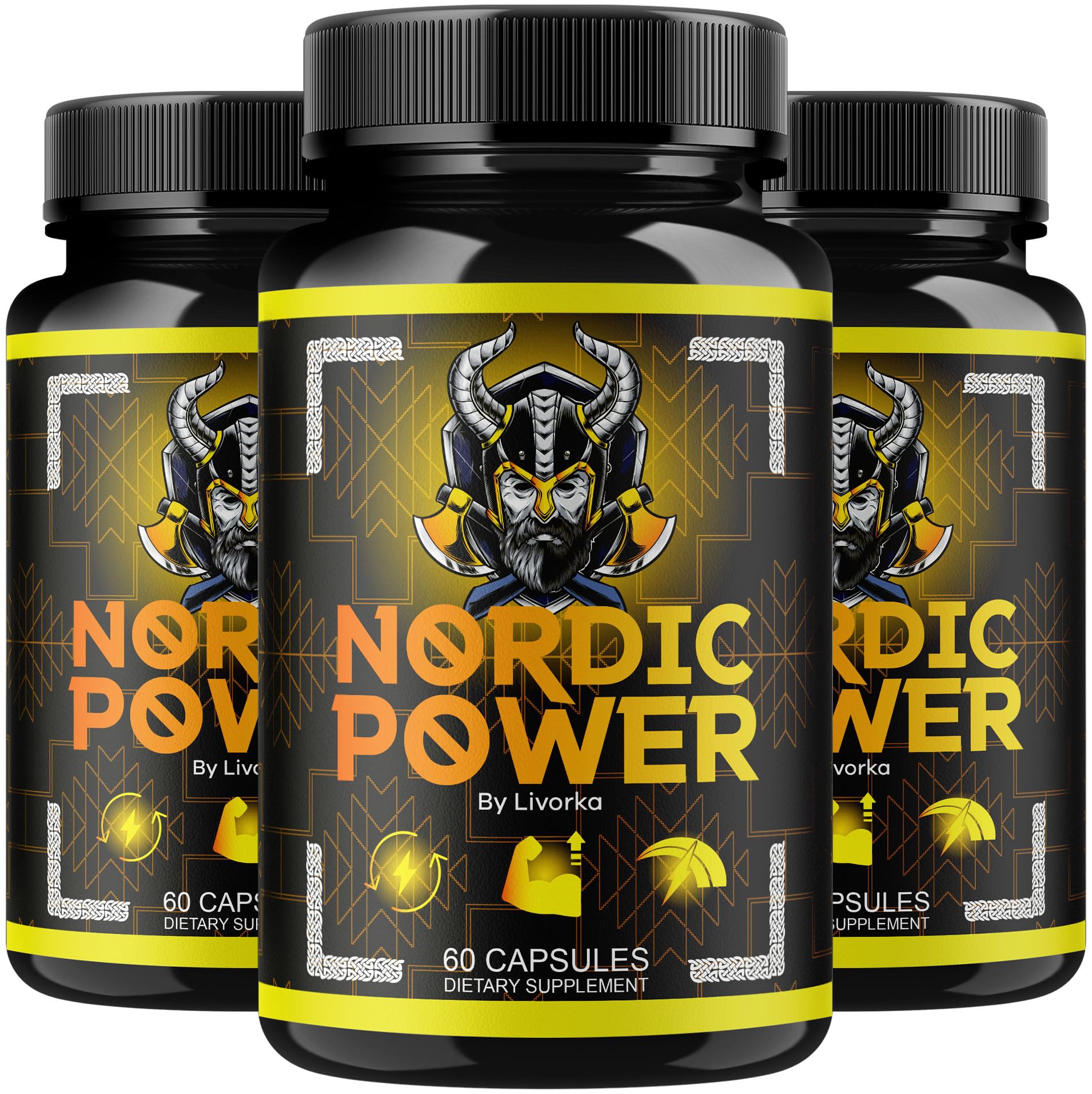 (3 Pack) Nordic Power Capsules - Official Nordic Power for Men, Advanced Formula Nordic Power Pills for Men, All Natural Premium Supplement Support Nordic Power Review, 180 Capsules for 3 Months - TrustMedUSA