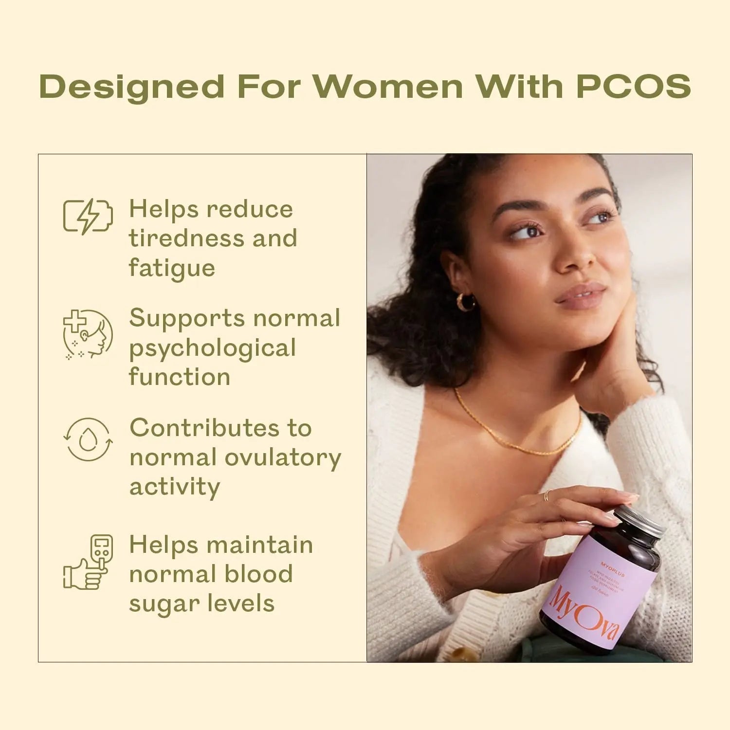 3 Pack of MyOva Myoplus - Natural Female Support Supplement for PCOS - 4000mg Myo - TrustMedUSA